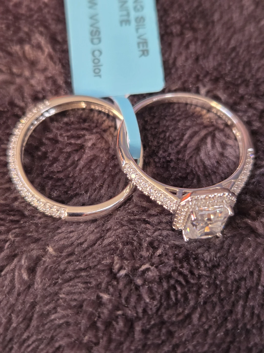 2.60carat Sterling Silver Moissanite Ring Size 9 - photo 3