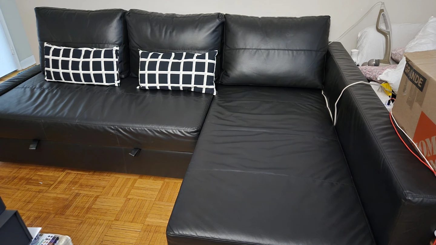 IKEA Friheten Black Sleeper Sectional Sofa - photo 2