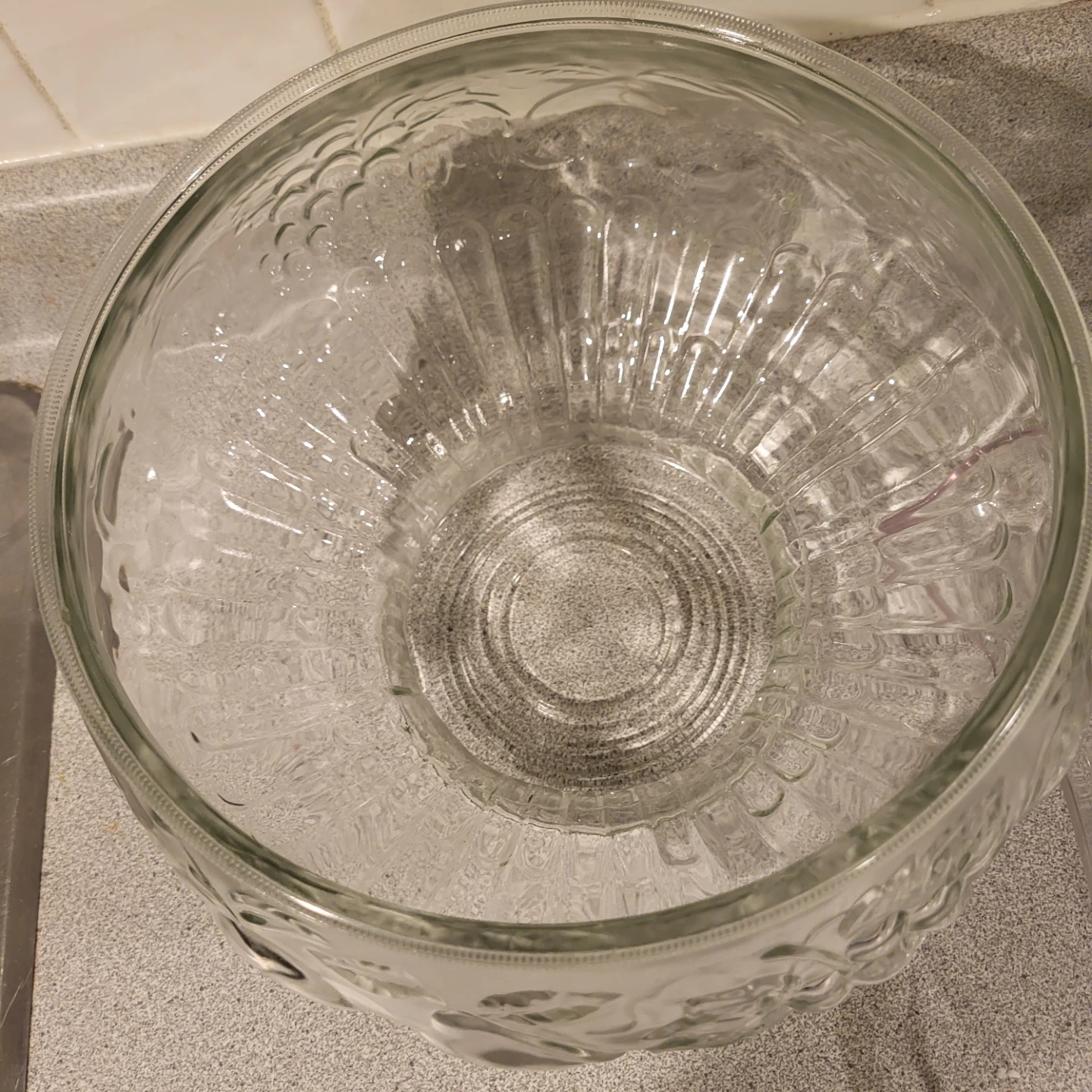Vintage Glass Punch Bowl Set - photo 4