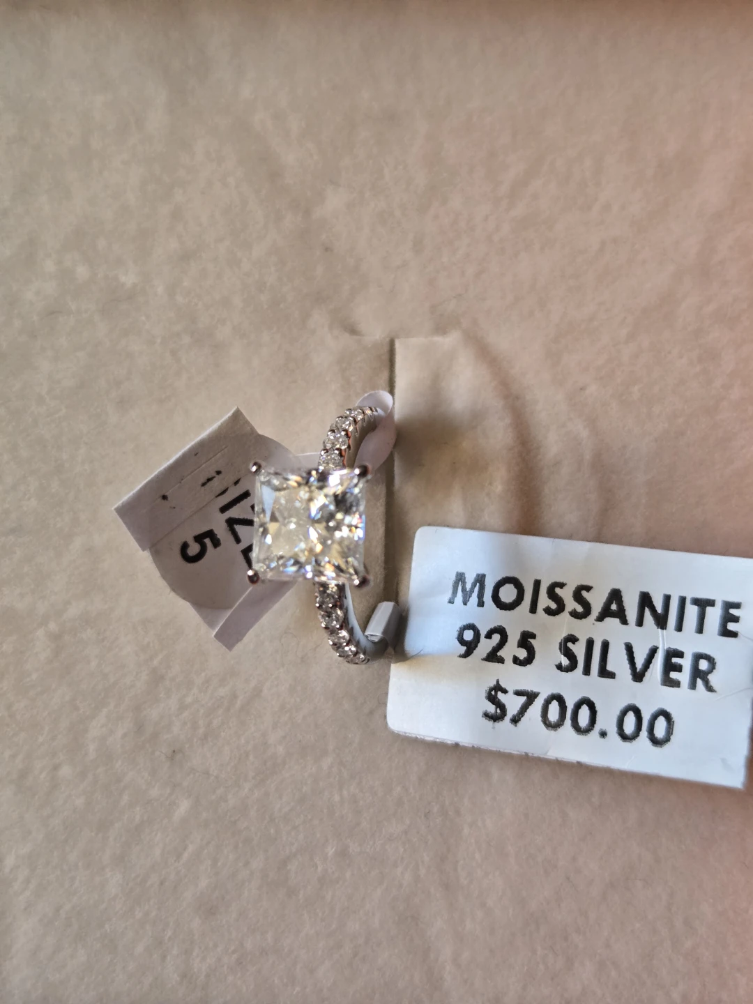 Moissanite 925 Silver Ring Size 5  1.50carat - photo 3