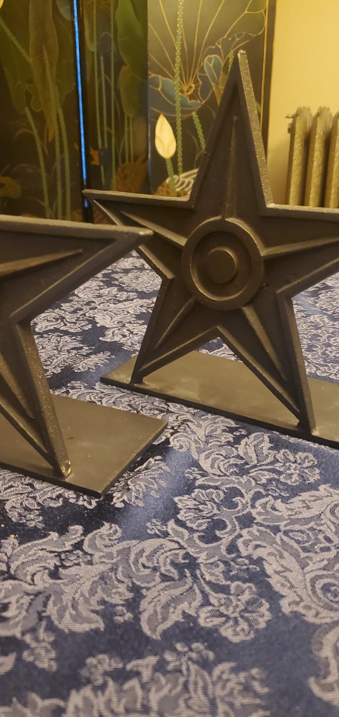 Vintage Cast Iron Star Bookends - photo 3