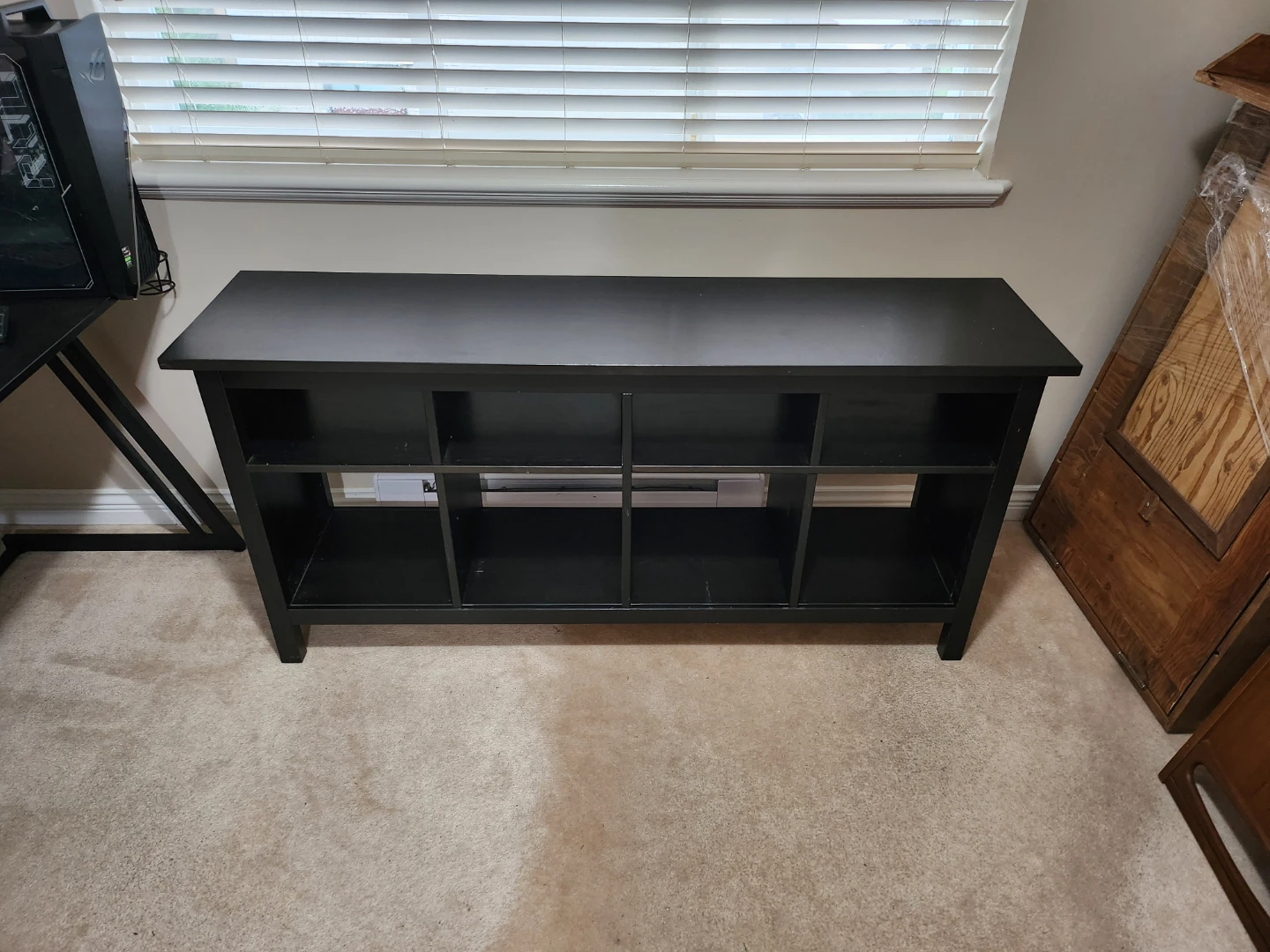 Black Shelf w/ bins