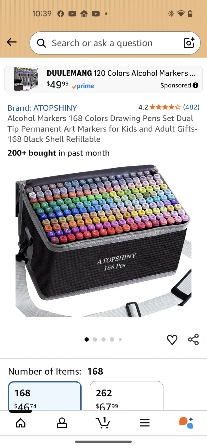 ATOPSHINY 168 Colors Alcohol Markers Art Drawing Pens