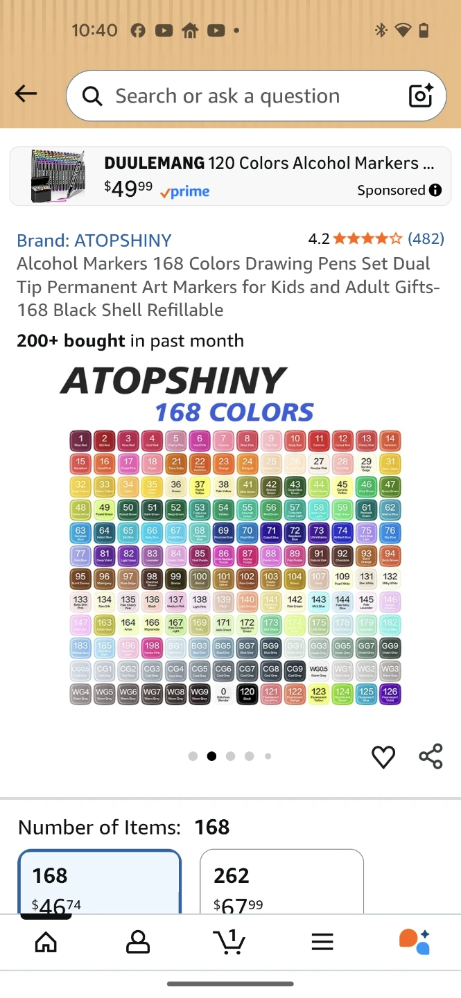 ATOPSHINY 168 Colors Alcohol Markers Art Drawing Pens - photo 2