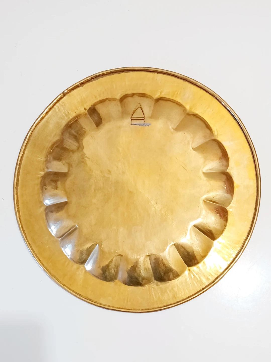 Vtg. Peacock Bras Decorative Plate - photo 3