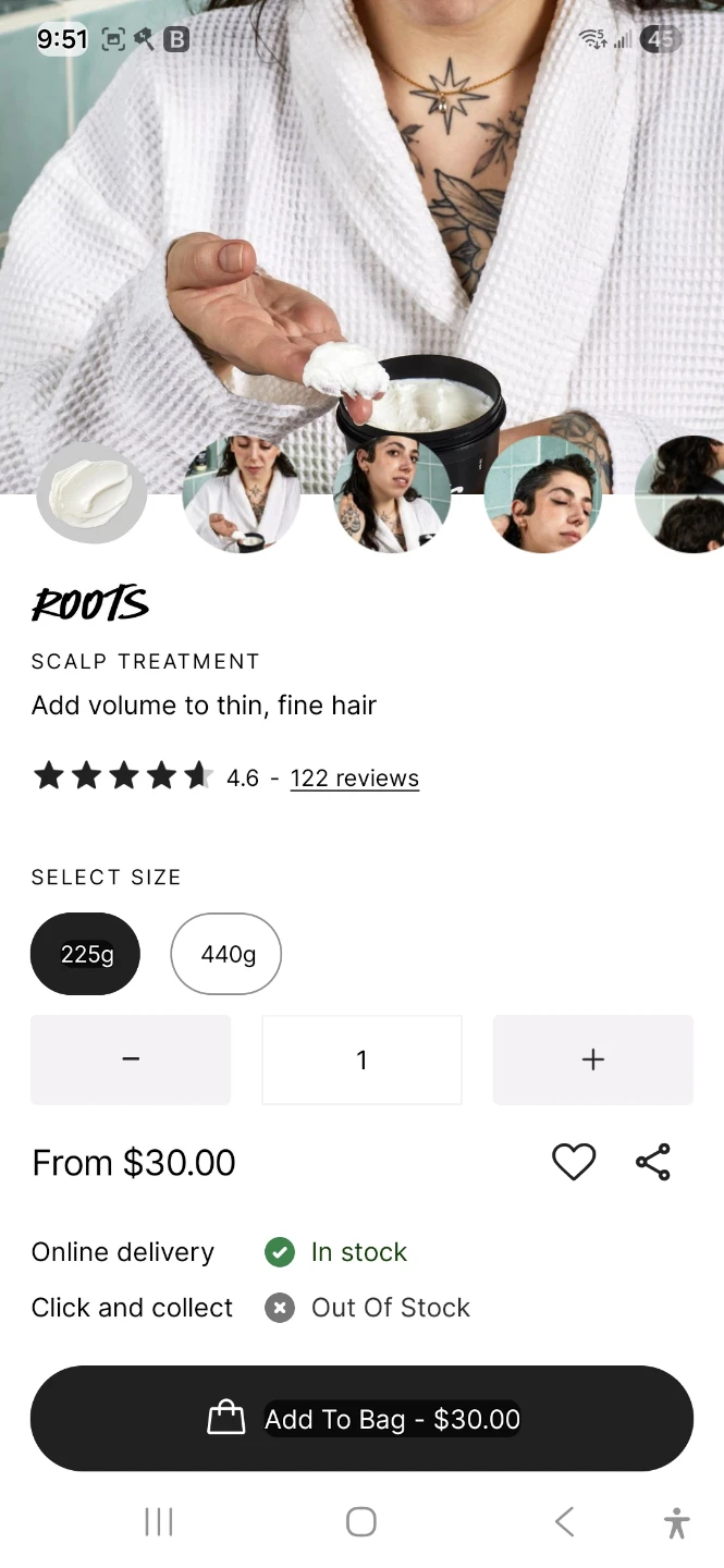 LUSH ROOTS Hair & Scalp Treatment 225g