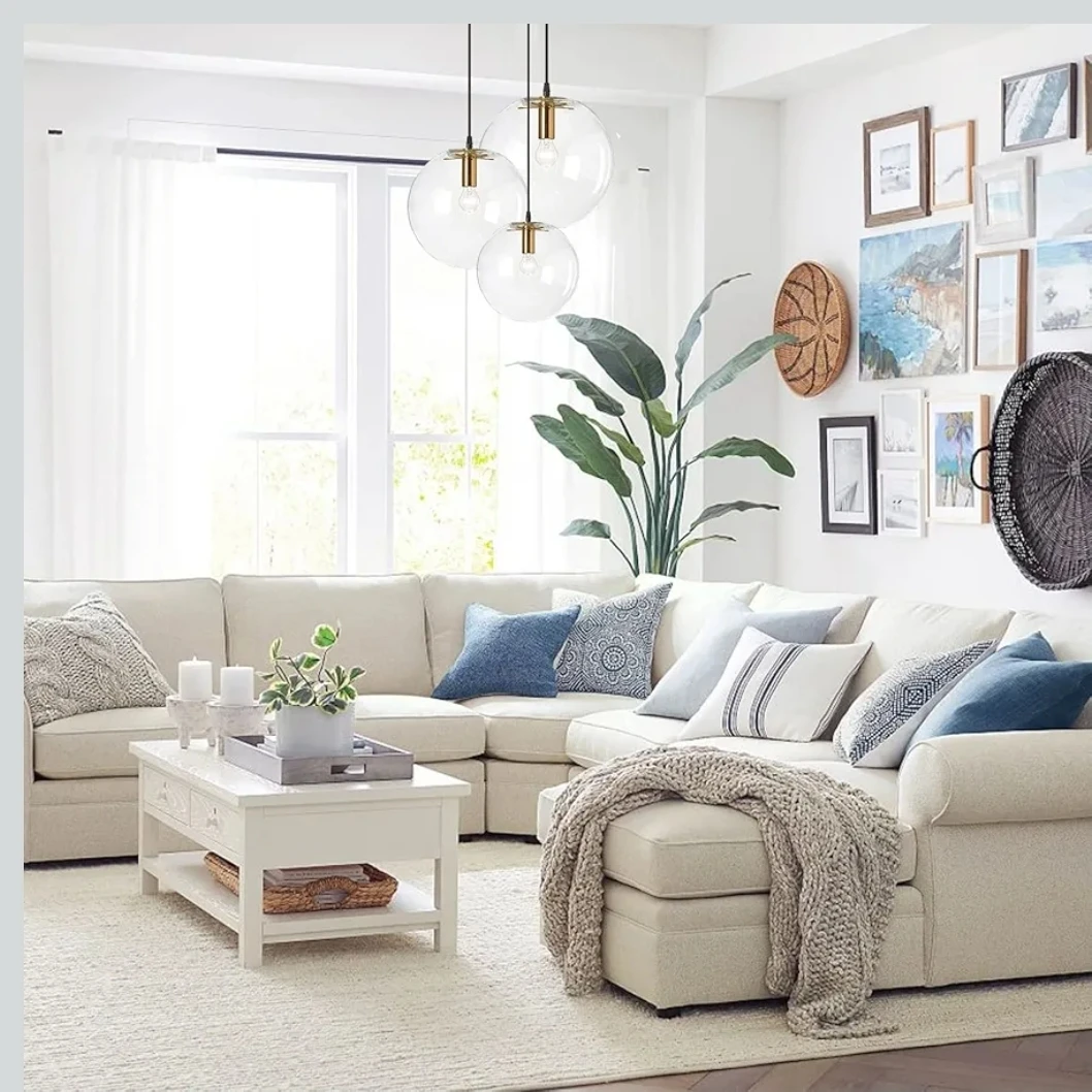 Glass Ball Pendant Light - 5.9" - photo 2