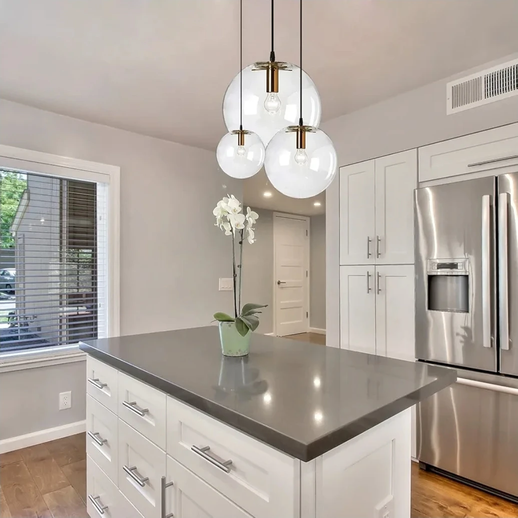 Glass Ball Pendant Light - 5.9" - photo 4