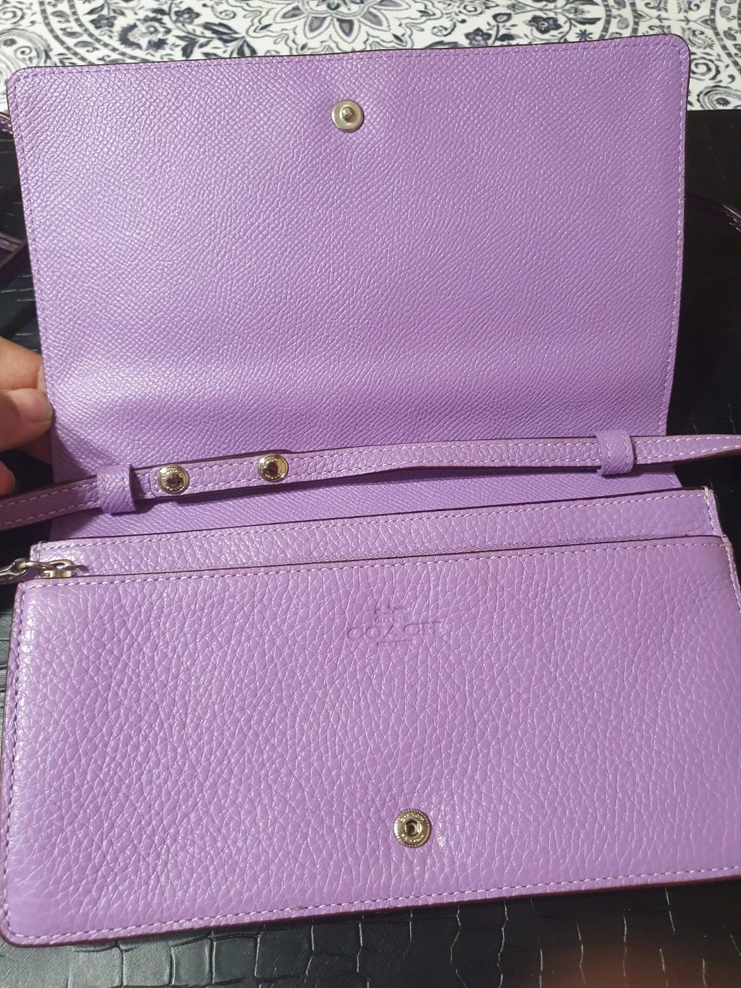 Coach Lilac Leather Crossbody Wallet  🥕 - photo 2