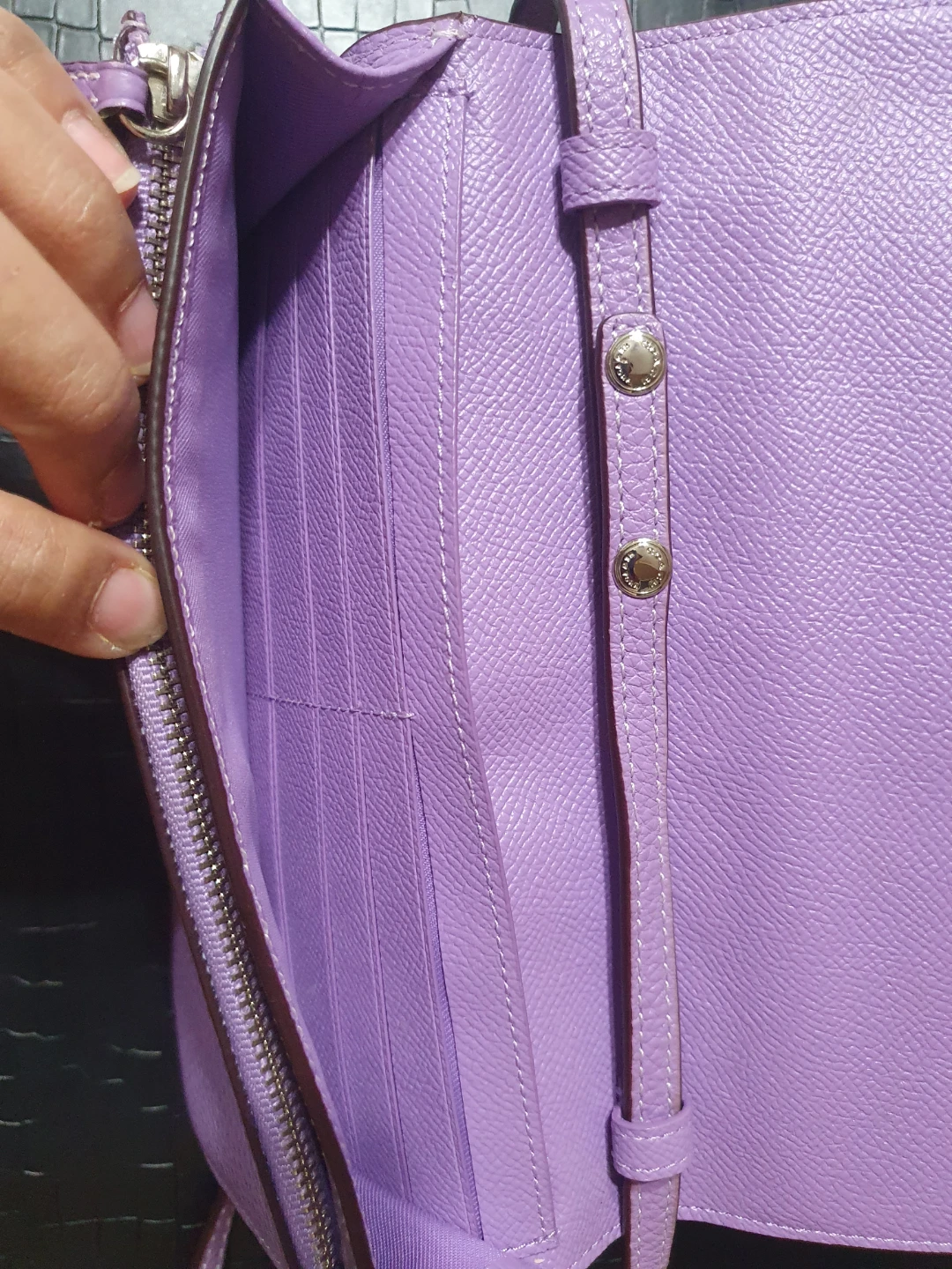 Coach Lilac Leather Crossbody Wallet  🥕 - photo 3