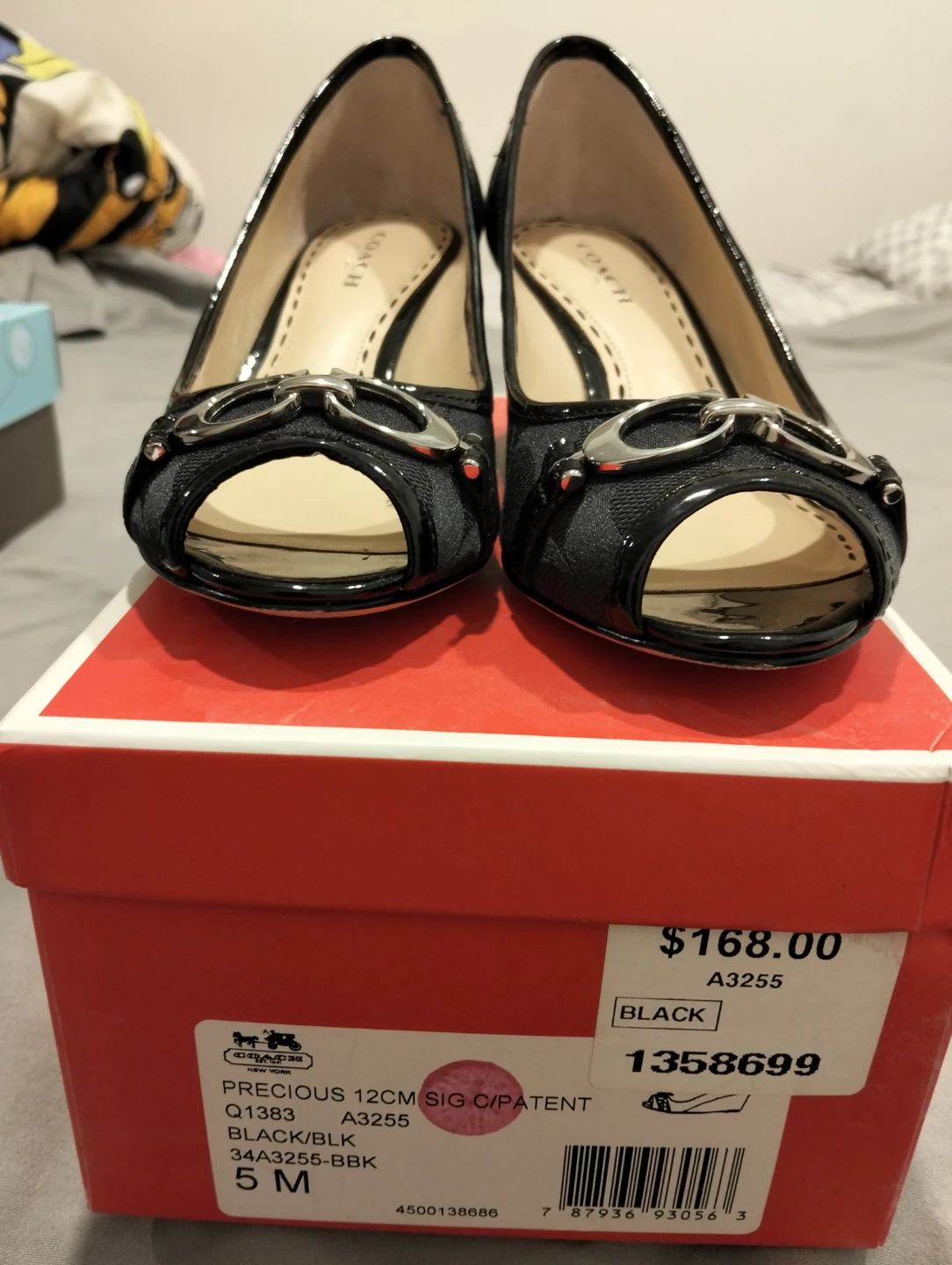 Coach Black Signature C/Patent Wedge Heels - photo 5