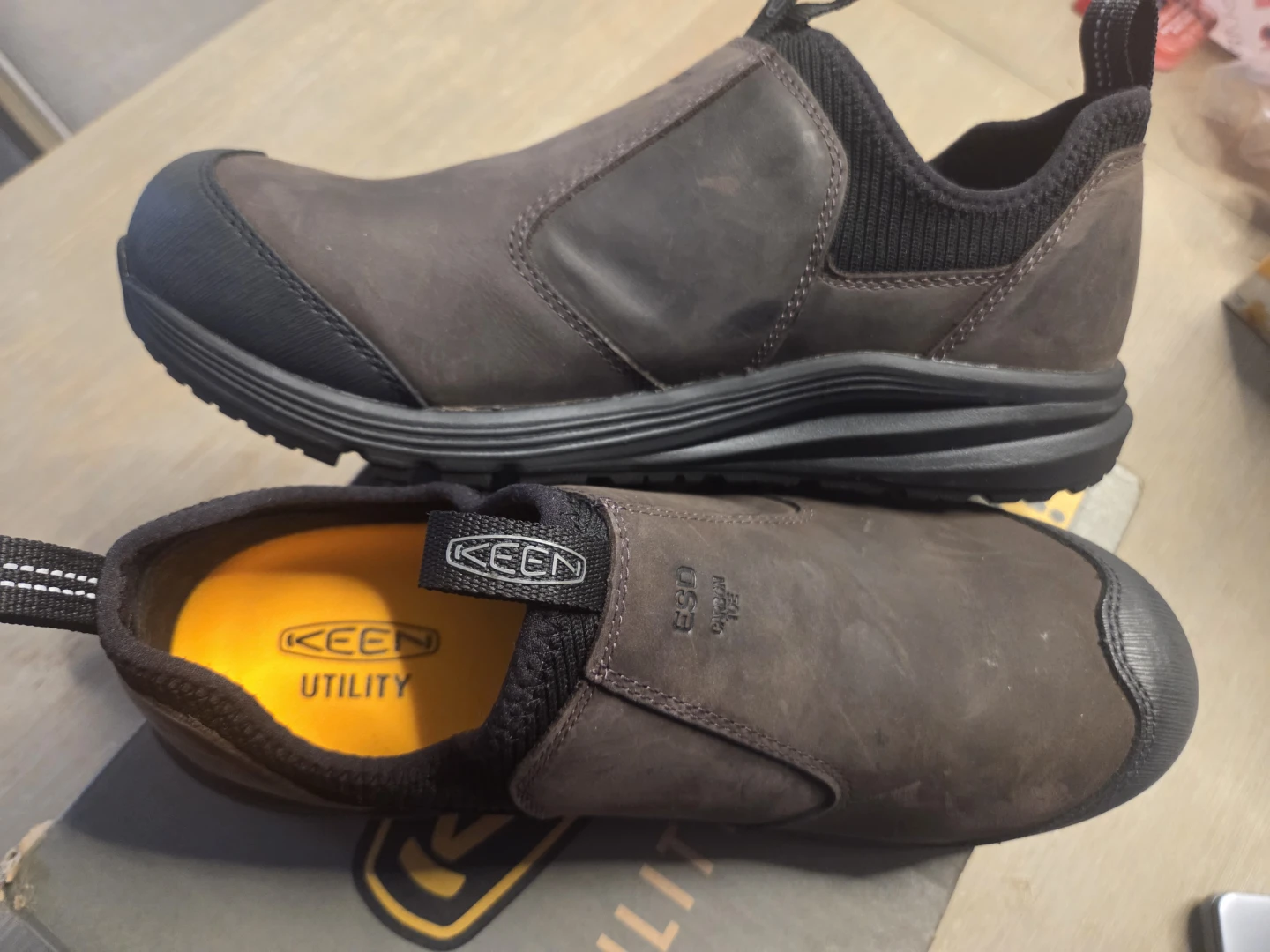 KEEN Utility Slip-On Work Shoes - Brown, Size 10.5 - photo 3