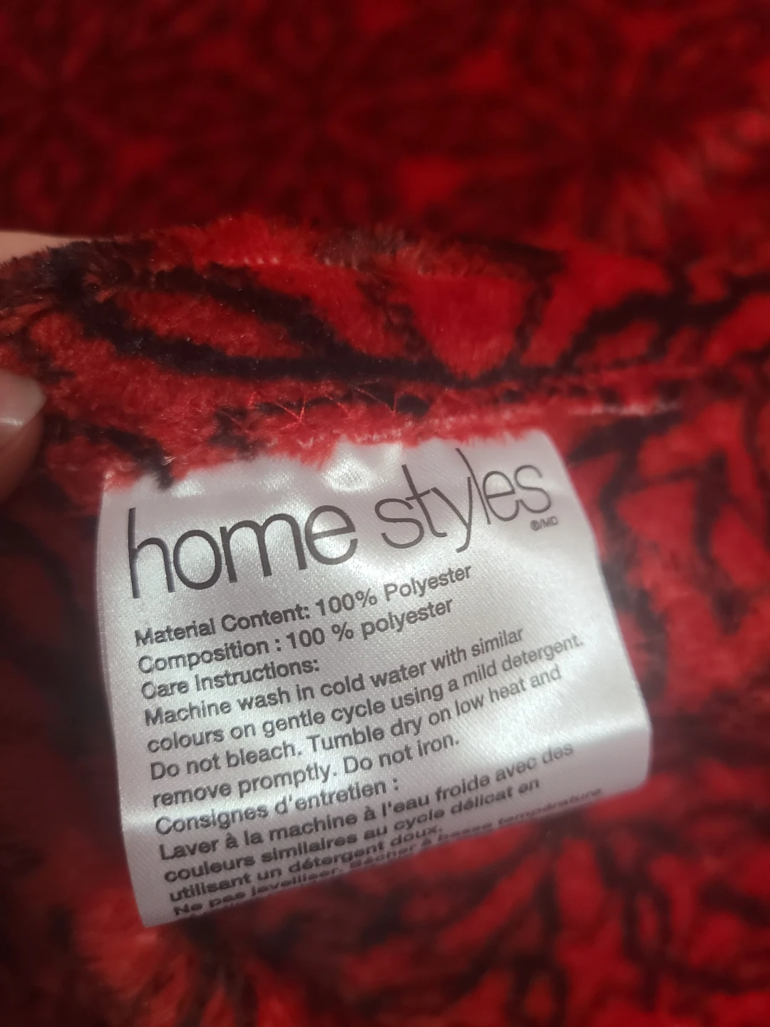 Home Styles Red Polyester Blanket - photo 2