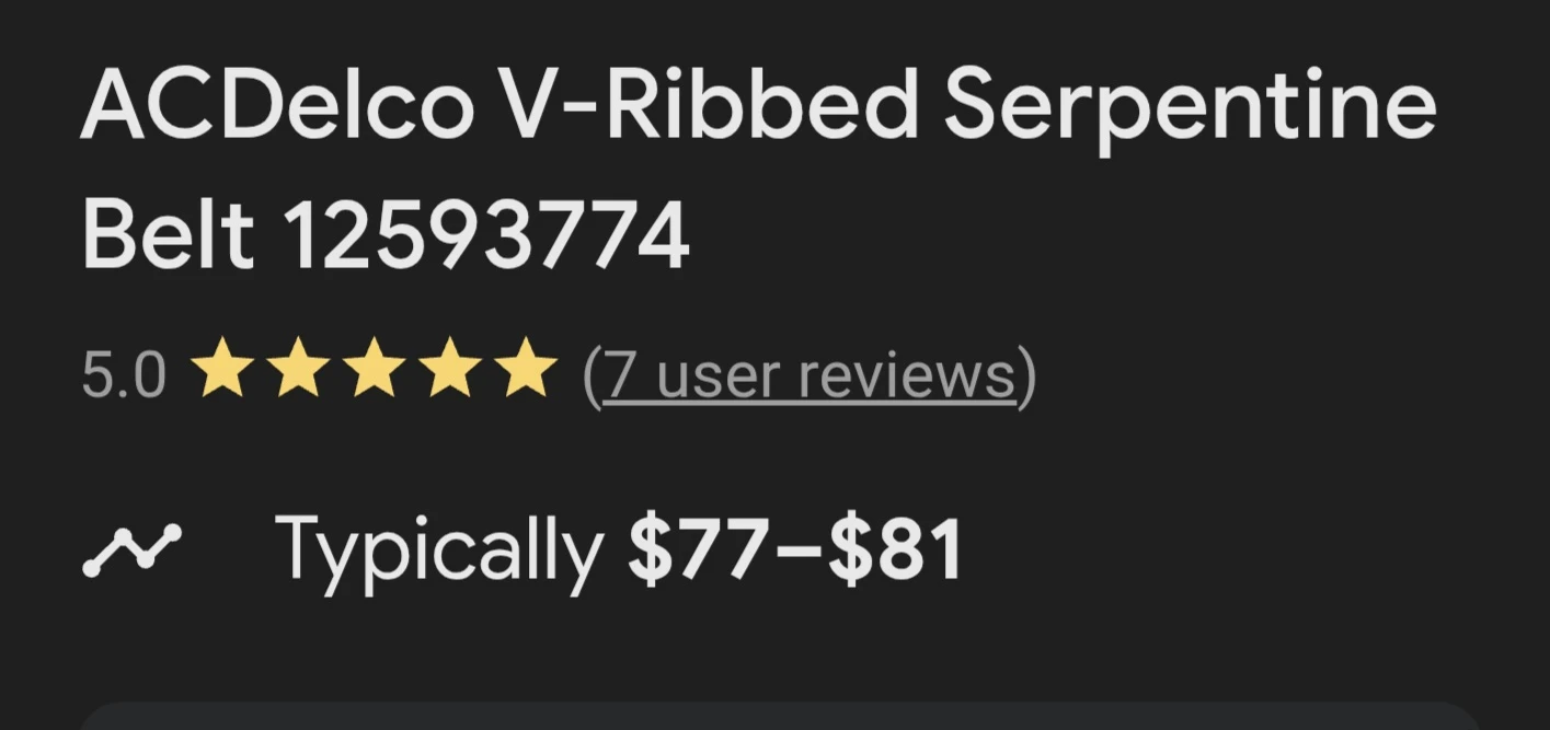 ACDelco 88932660 6K380 V-Ribbed Belt - photo 5