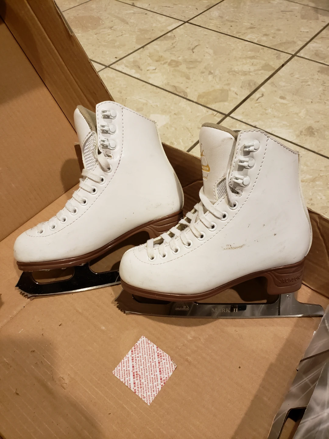 Jackson Ultima Mark II White Figure Skates