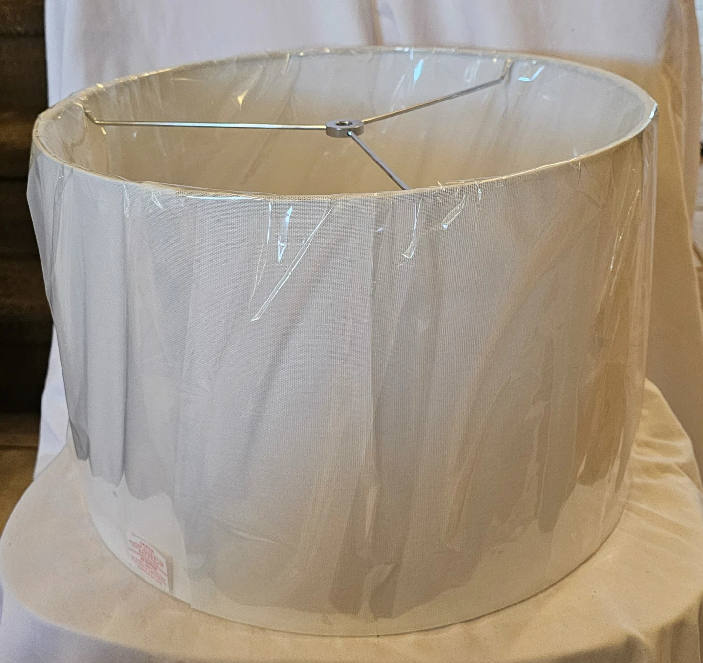 White Round Lampshade - photo 4