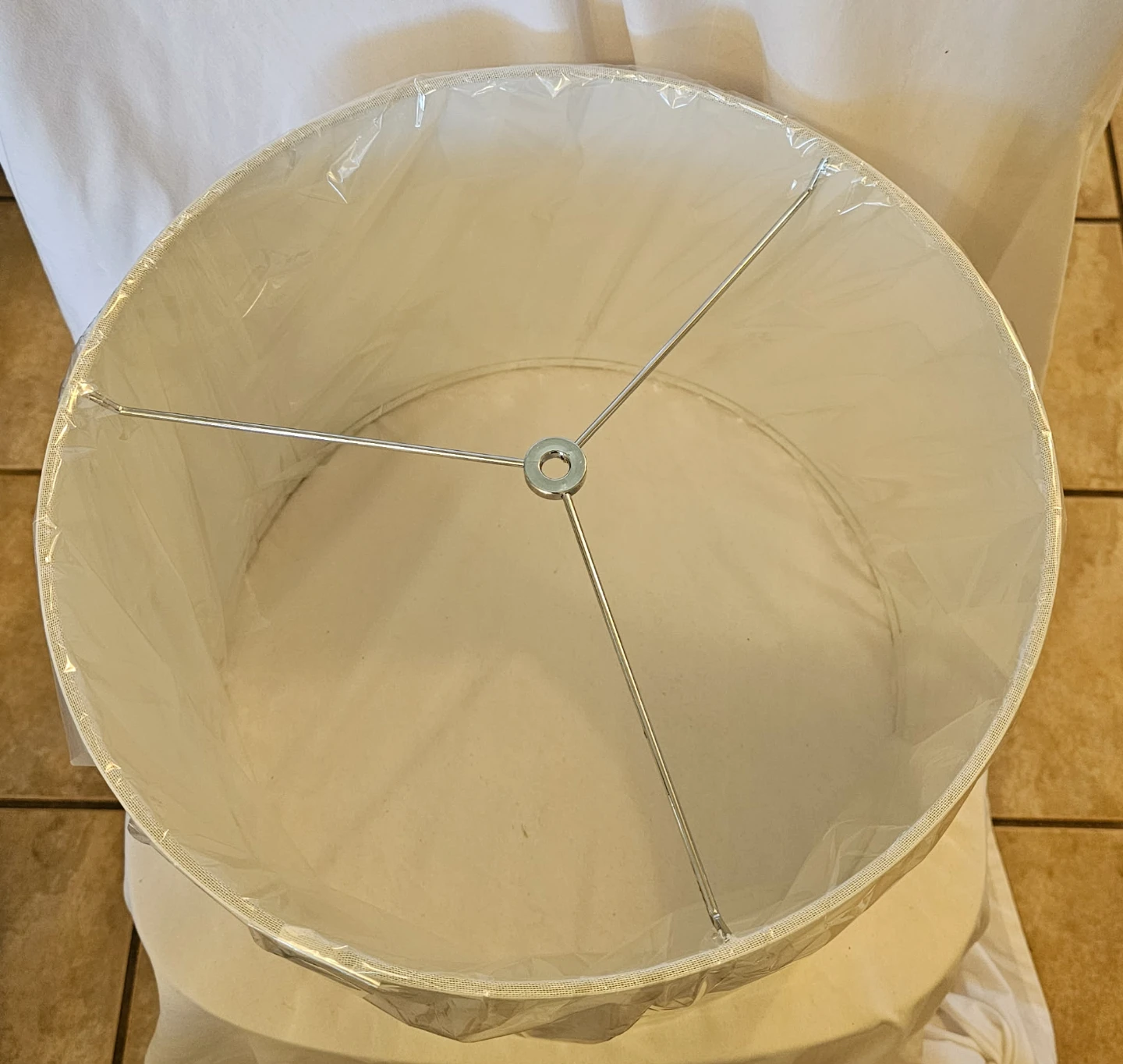 White Round Lampshade - photo 5