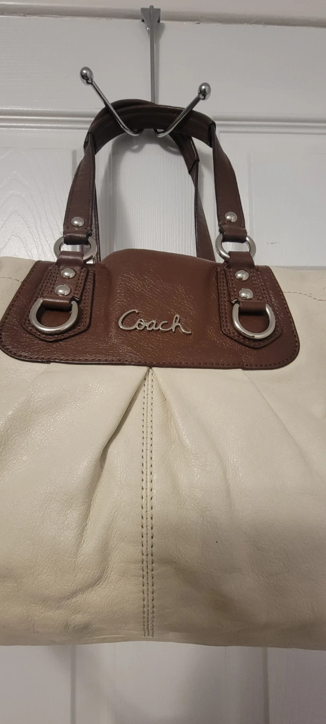 Coach Cream & Brown Leather Satchel - photo 3
