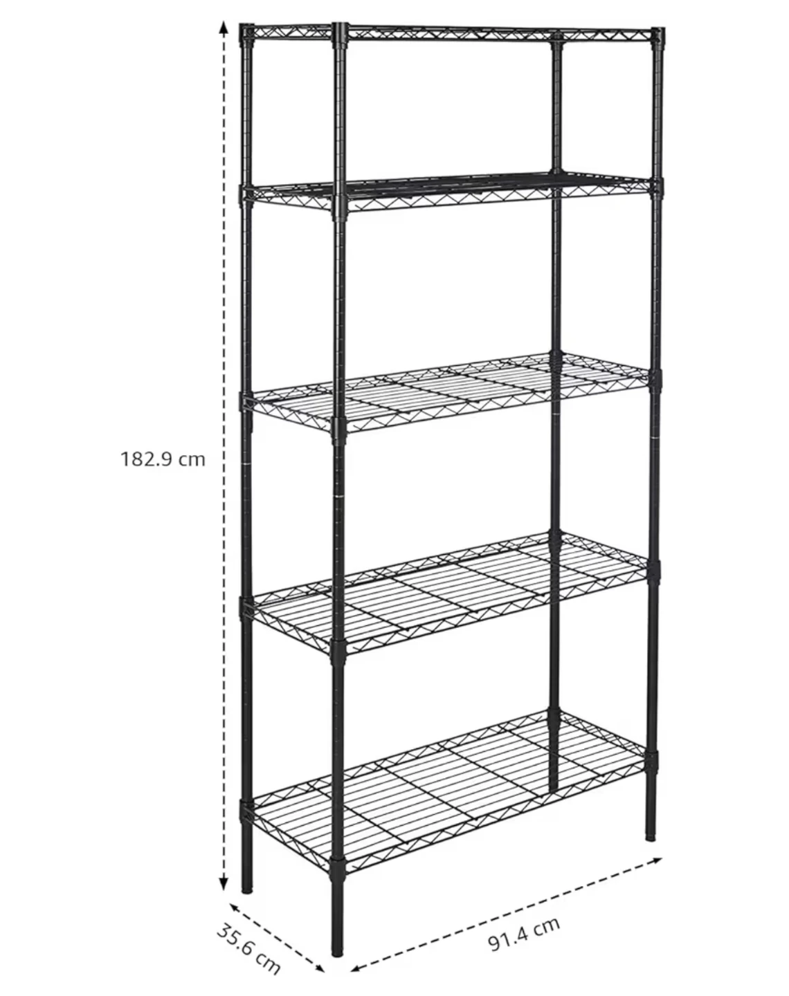 Amazon Basics 5-Shelf Adjustable Storage Shelving - photo 3