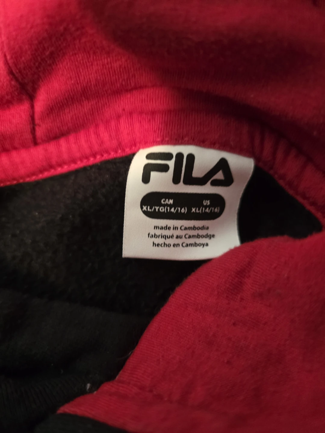 Boys Fila Hoodie, XL 14-16 y.o, but fits much smaller - photo 2