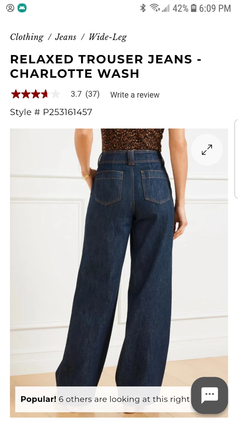 Talbots Relaxed Trouser Jean Size 14W &16W - photo 5