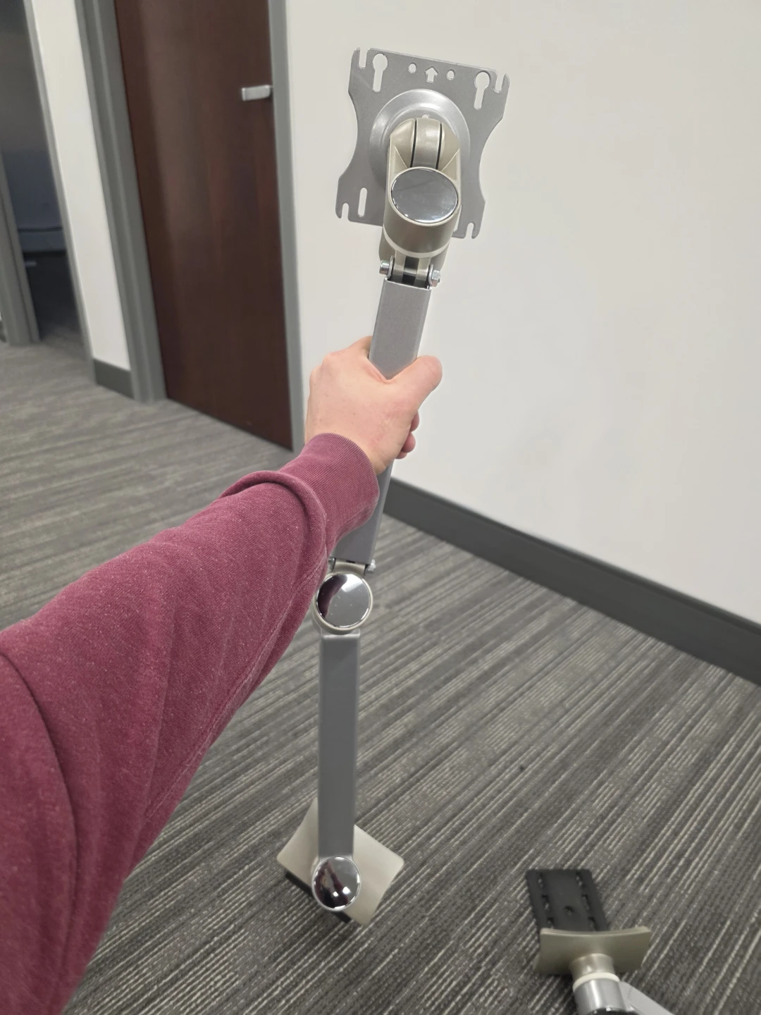 Silver Adjustable Monitor Arm