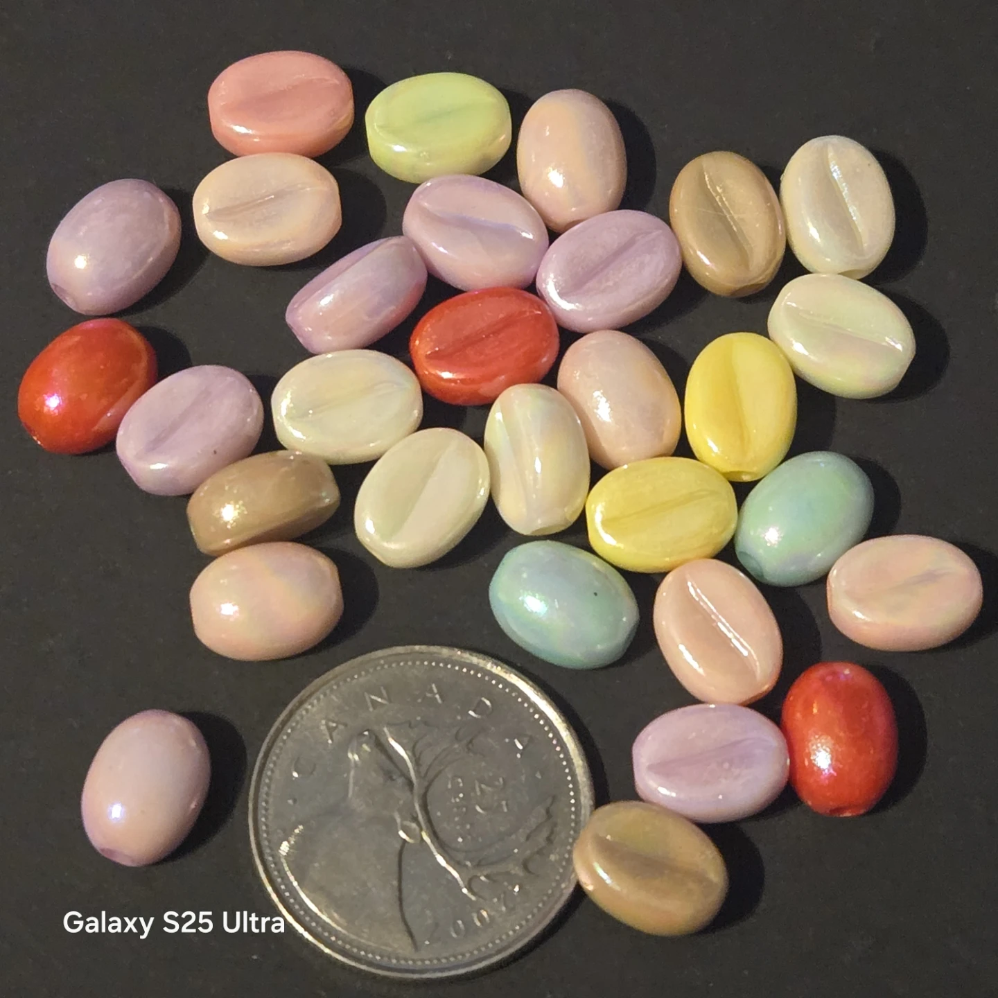 Assorted Colourful Glass Coffee Bean Beads