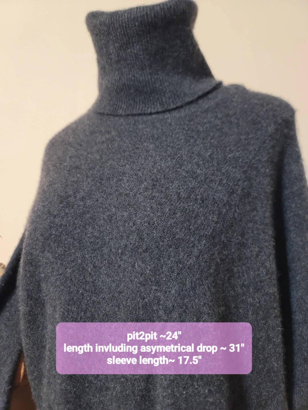 360 Cashmere Luxury Charcoal Sweater Sz M 100% Cashmere - photo 3