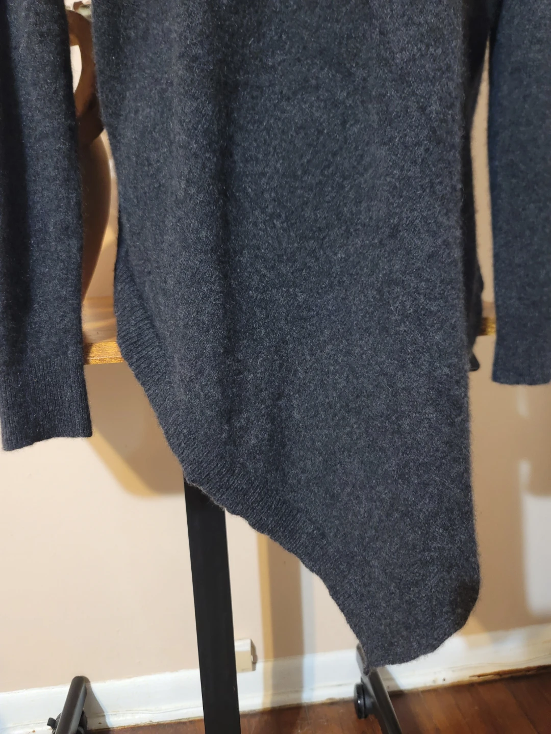 360 Cashmere Luxury Charcoal Sweater Sz M 100% Cashmere - photo 4