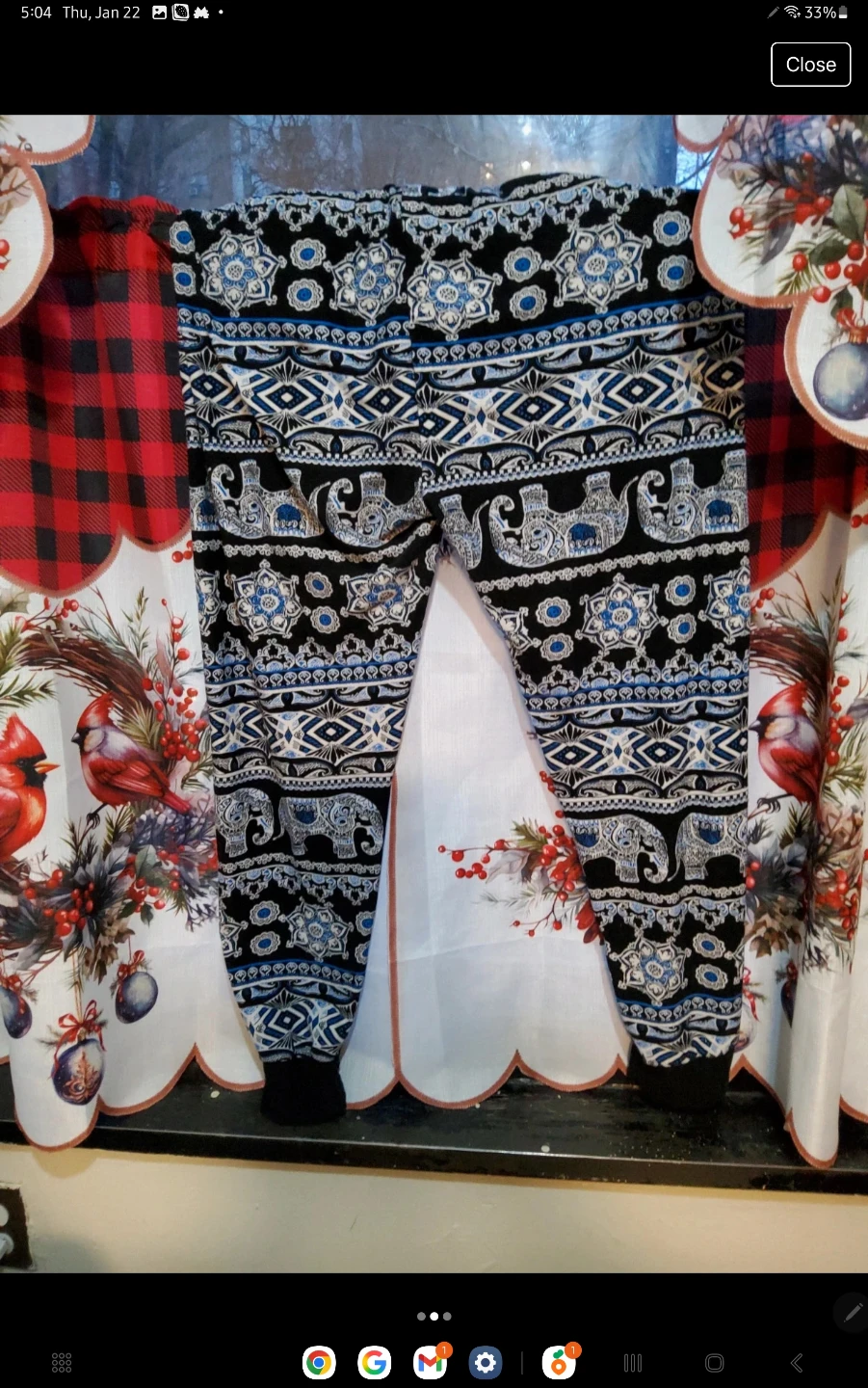 Women's Elephant Print Pajama Pants - photo 3