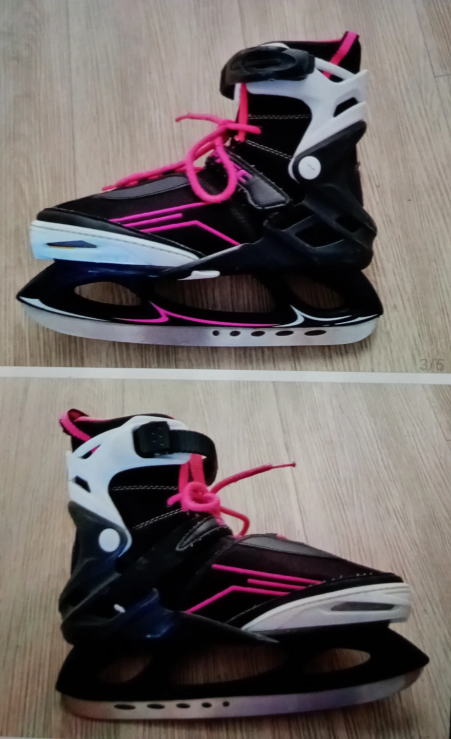 TEC Adjustable Ice Skates - Pink and Black - photo 2