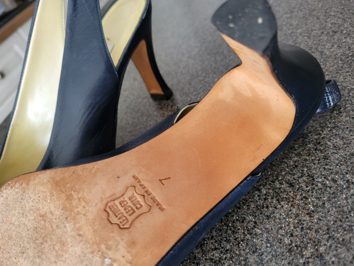 Calderon Navy Leather Shoes - photo 3