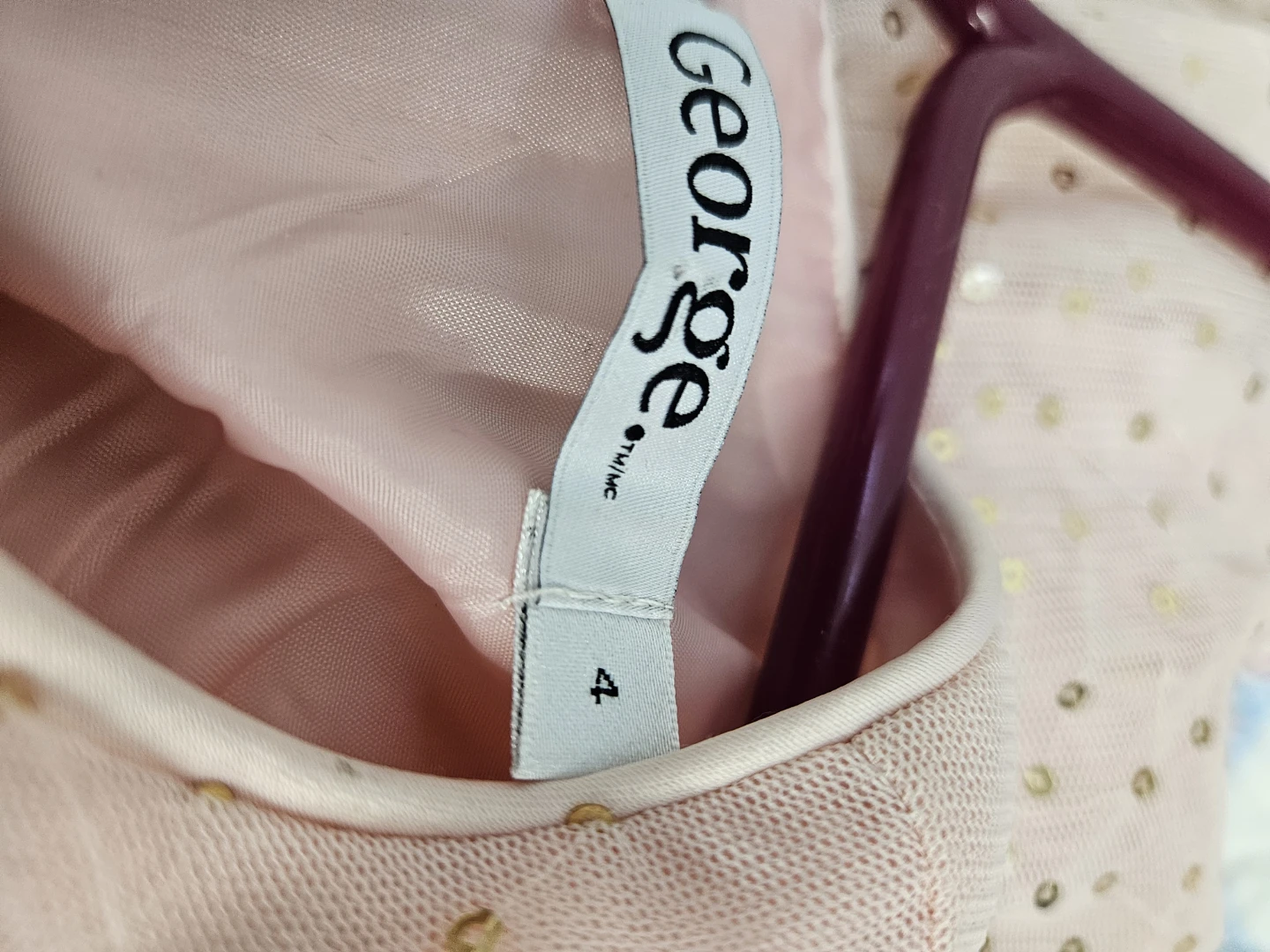 Pink Sequin Flower Dress - Size 4 - photo 2