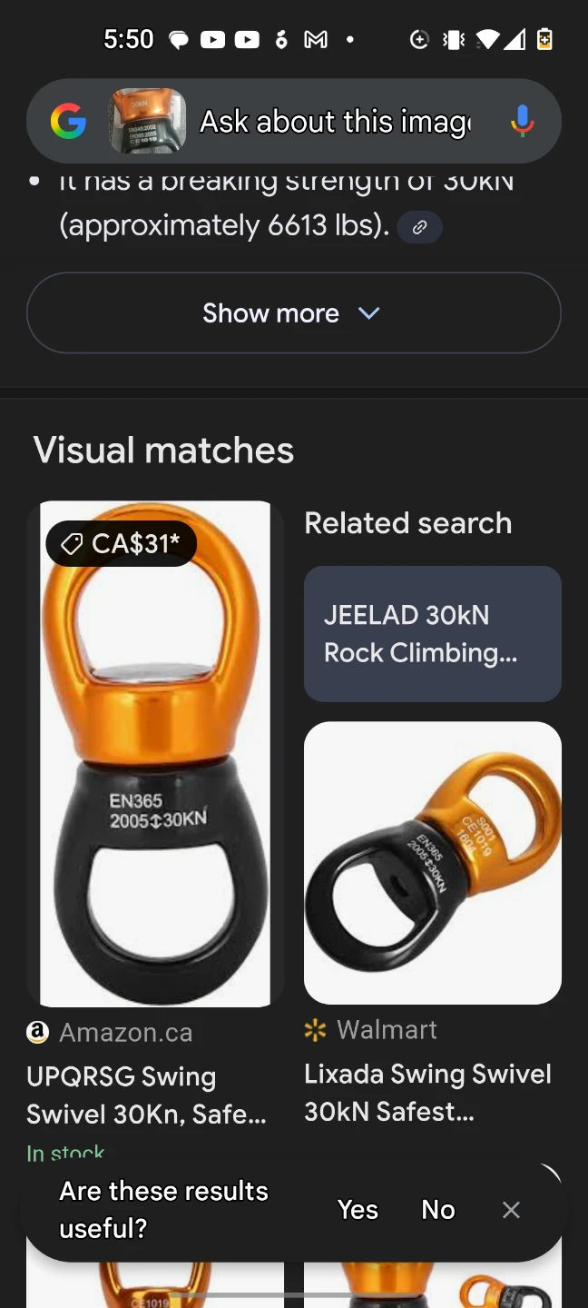 30KN Swivel for Climbing - photo 3