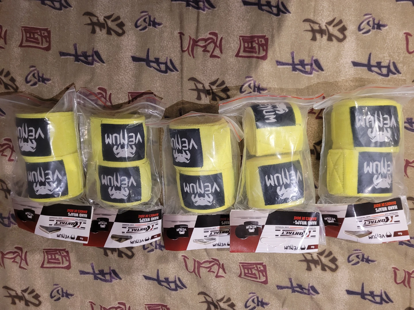 Venum Kontact Hand Wraps - Yellow (4m)