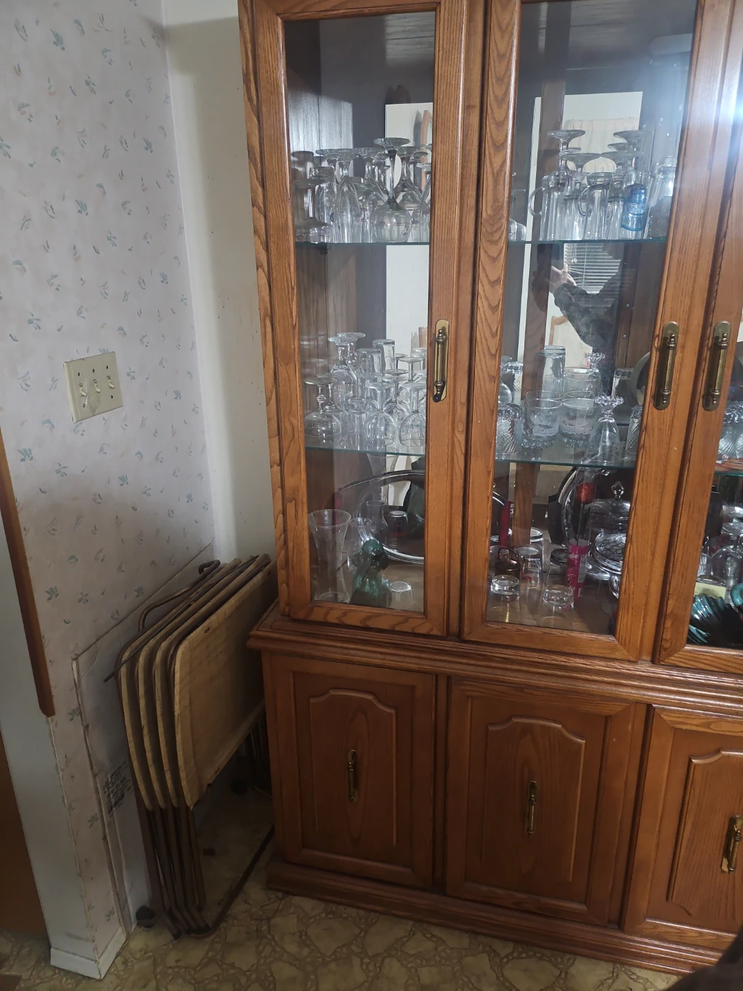 Oak China Cabinet NEED GONE BY FEB 9TH - photo 2