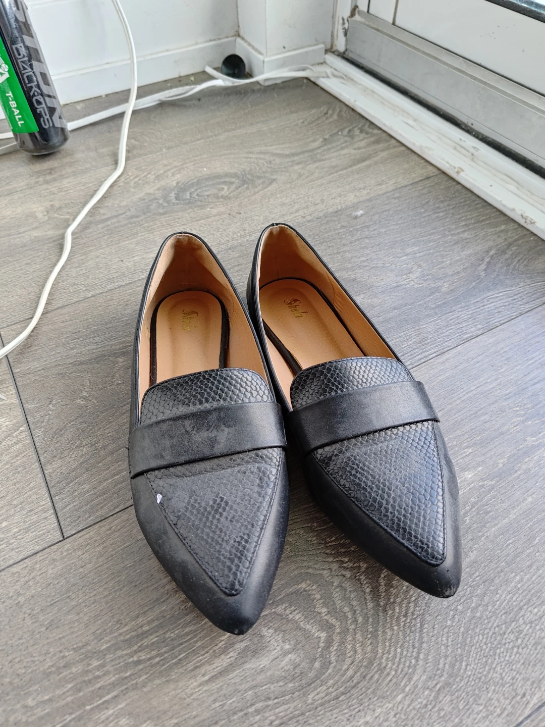 Shelly Black Loafer Flats