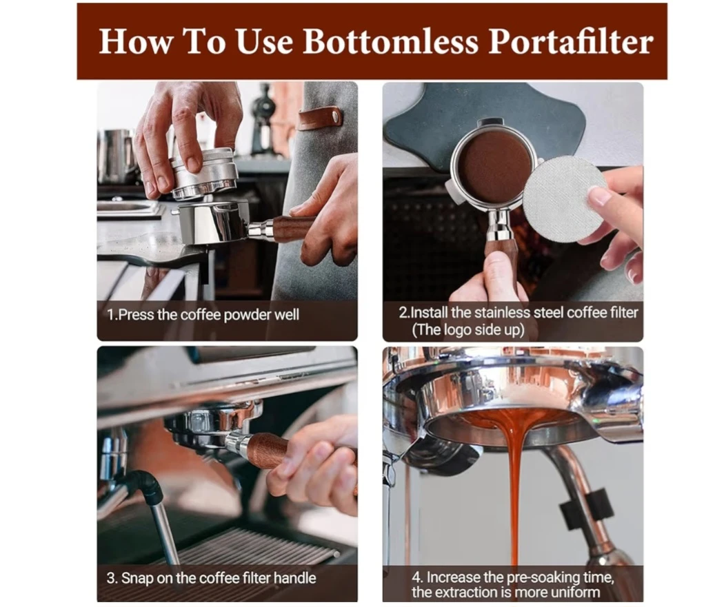Bottomless Portafilter Naked Filter Basket - photo 5