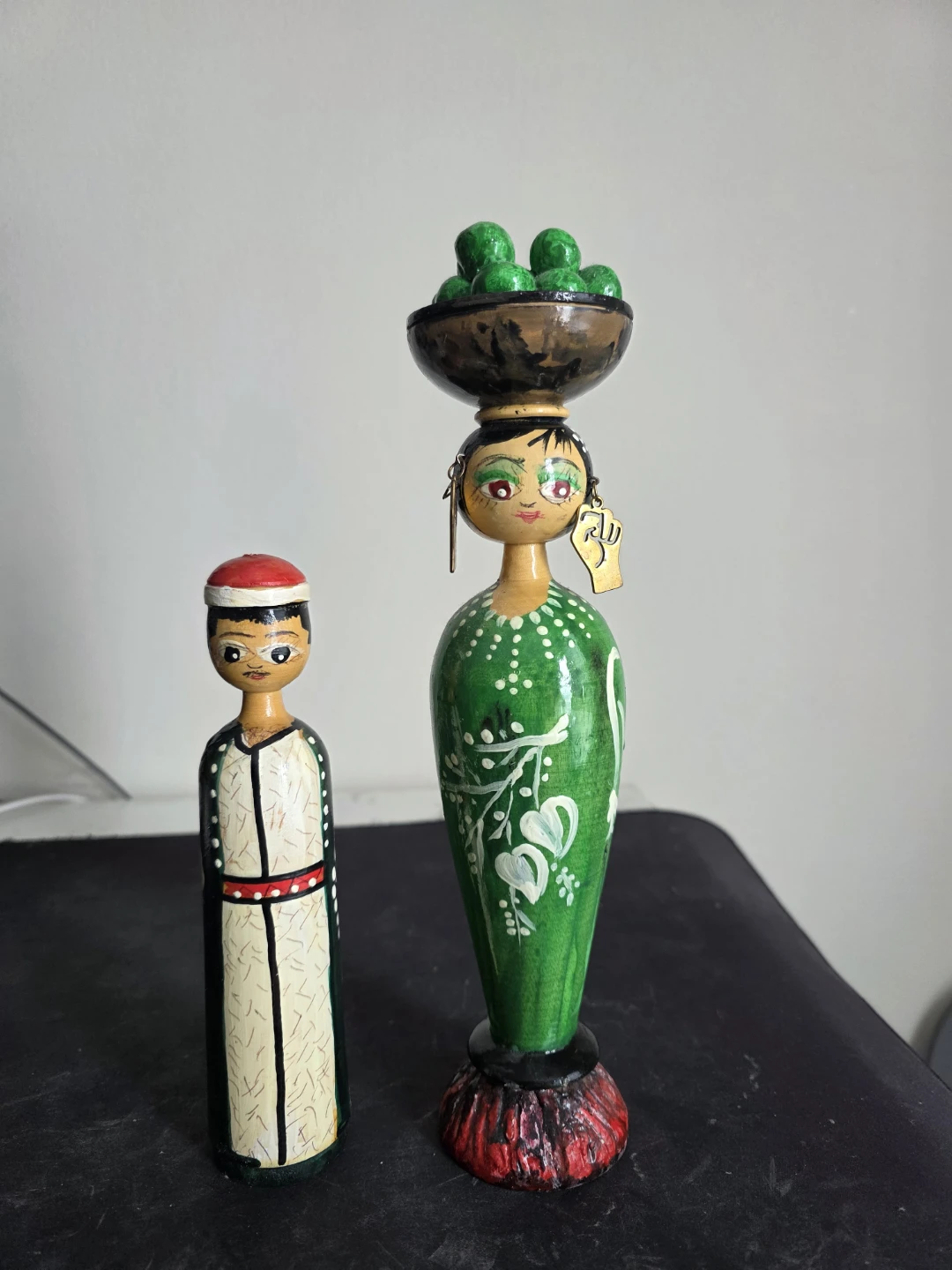 Hand Carved Wooden Doll Figurines