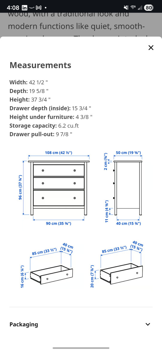 IKEA Hemnes White 3-Drawer Dresser - photo 4