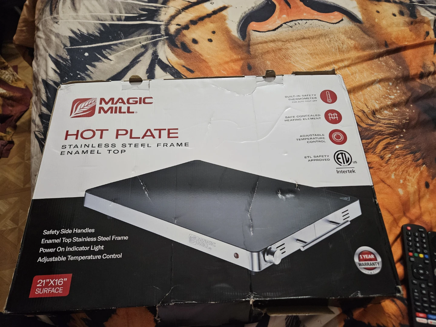 Magic Mill Enamel Hot Plate w/ Stainless Steel Frame