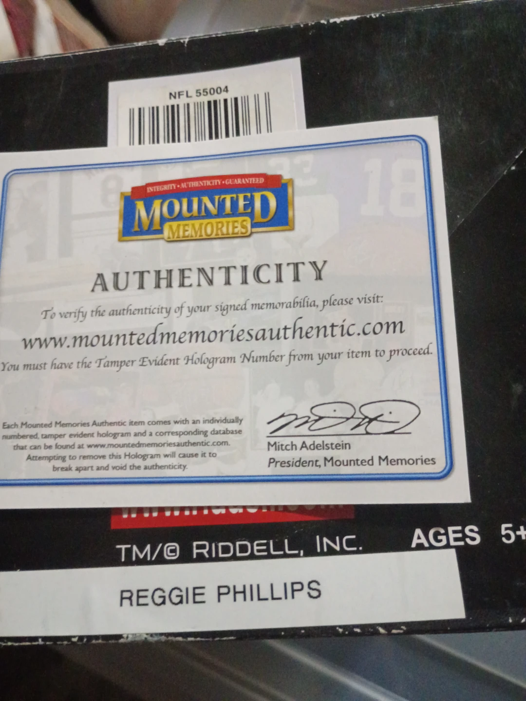 Riddell NFL Chicago Bears Mini Helmet Reggie Phillips Autograph - photo 3