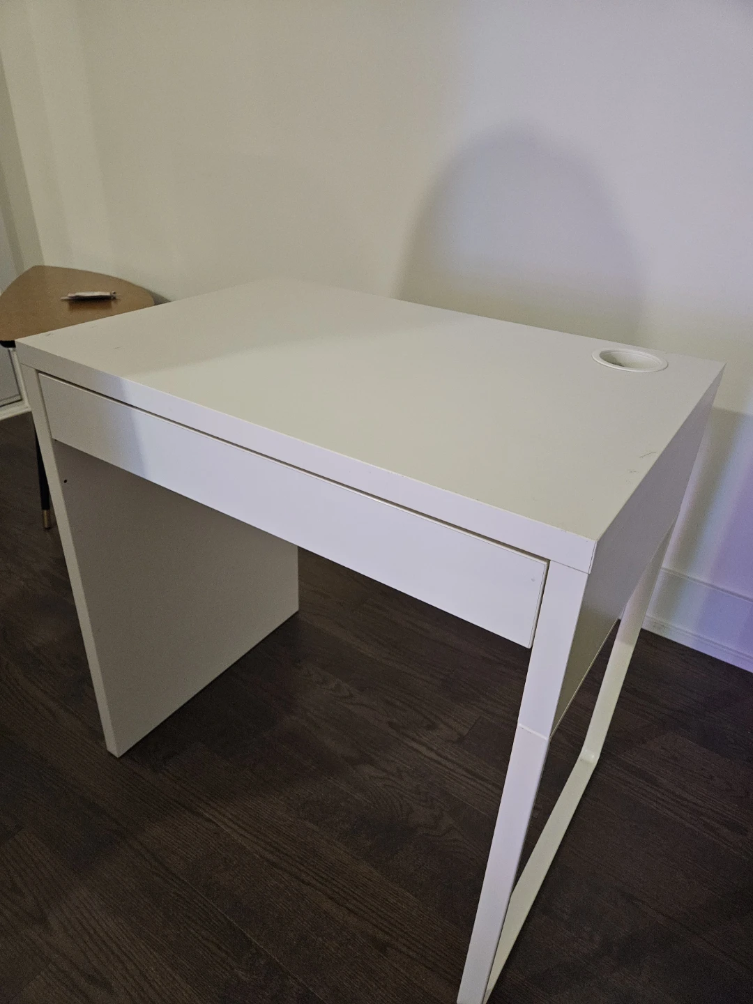 White IKEA Desk with Drawer