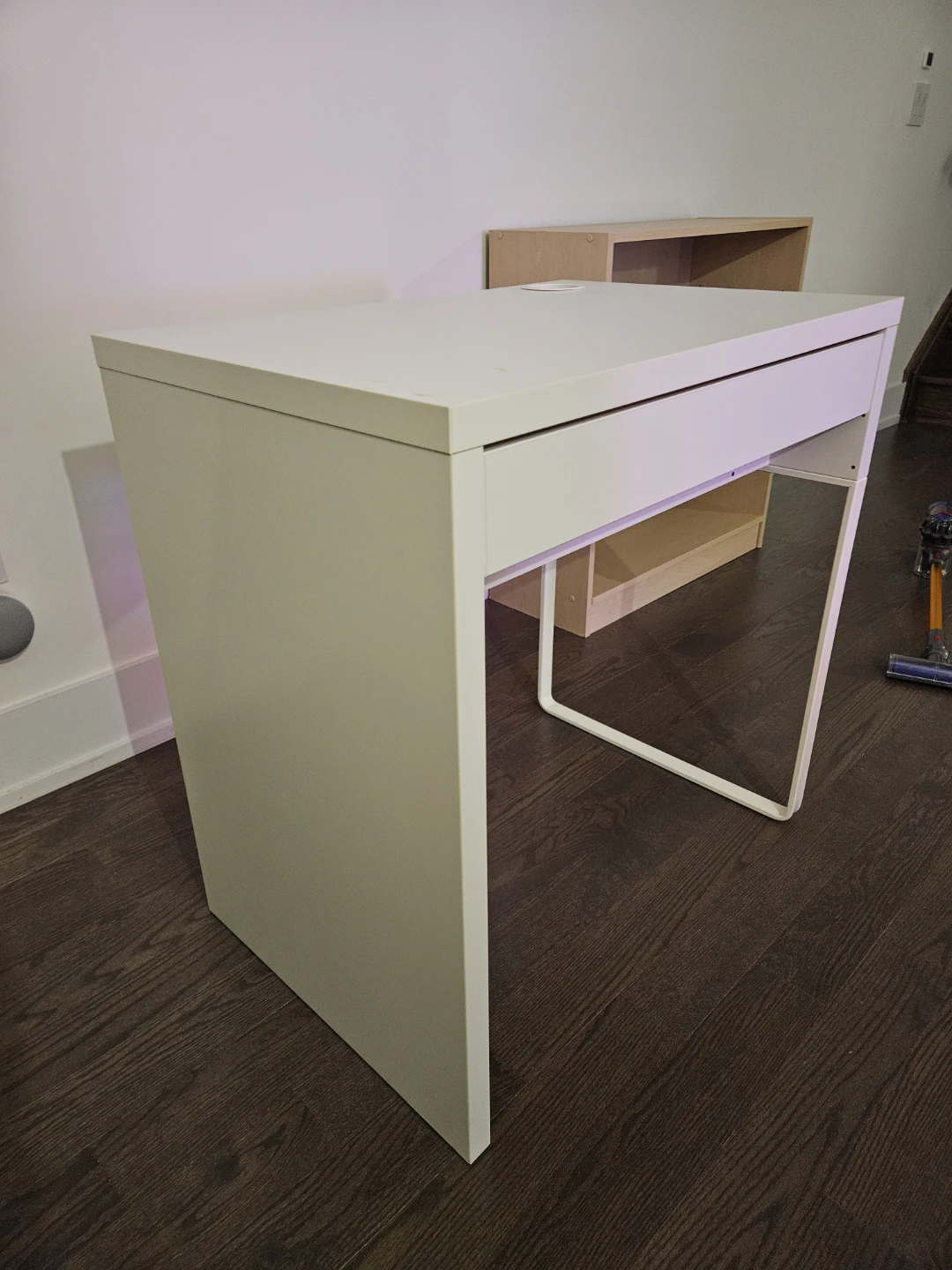 White IKEA Desk with Drawer - photo 2