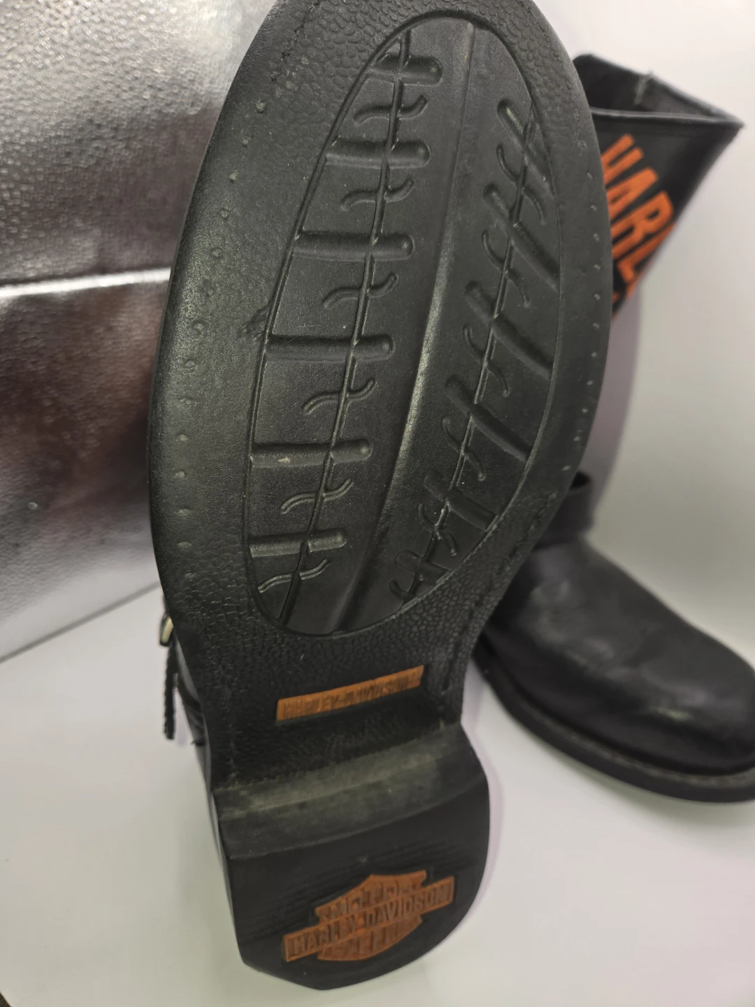 Harley-Davidson Black Leather Motorcycle Boots - photo 4
