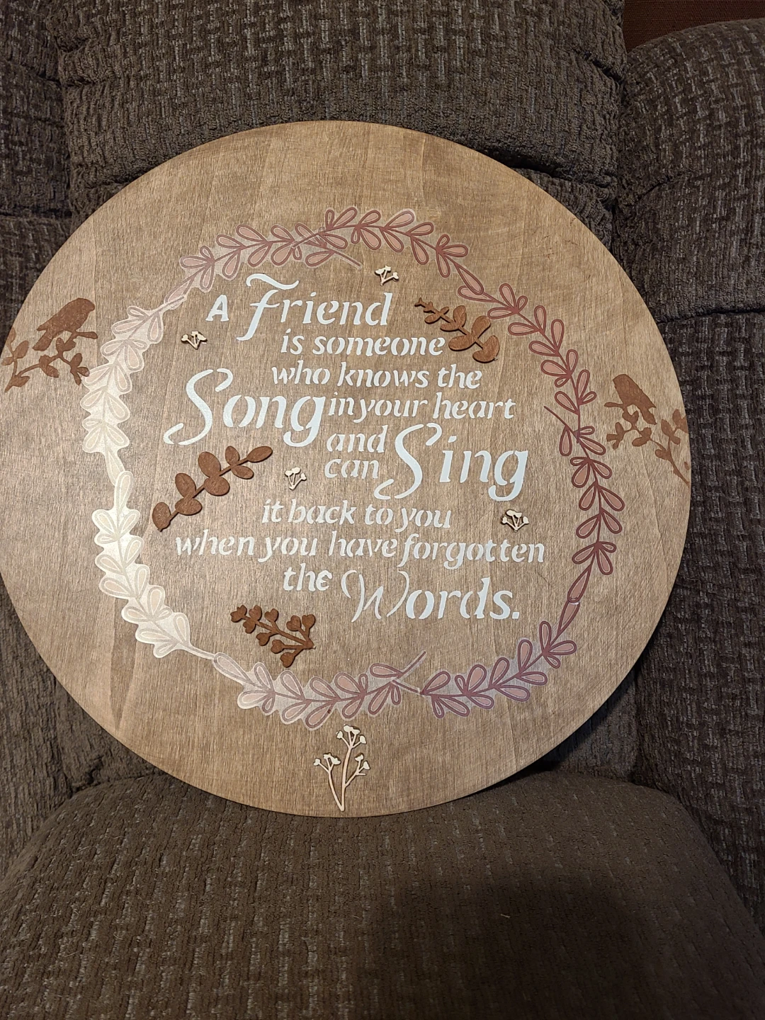 Friend Song Heart Wooden Sign