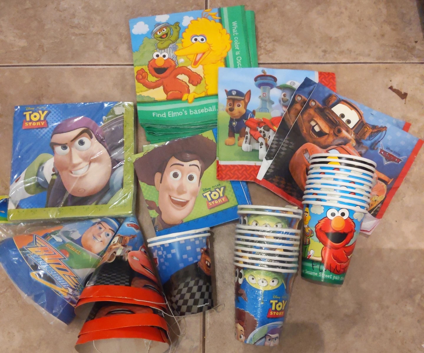 Disney Pixar Toy Story & Sesame Street Party Supplies