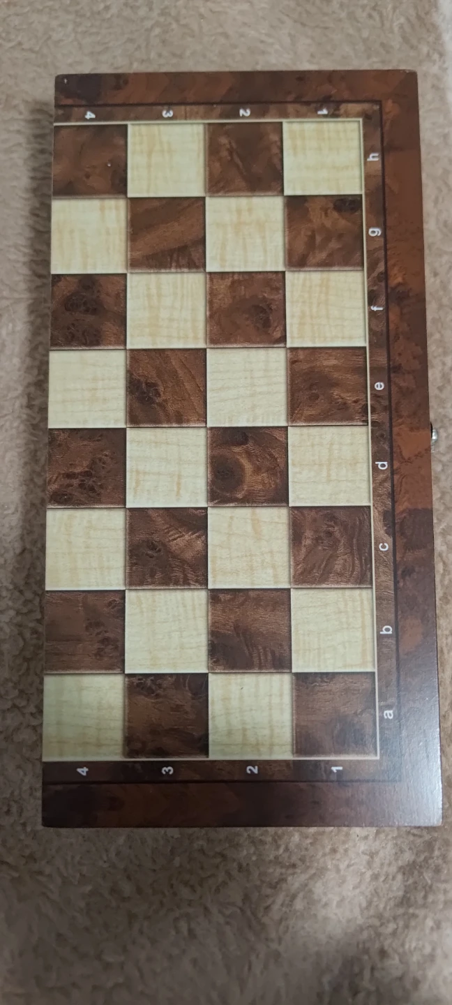 Wooden Backgammon and Chess Board Game Set