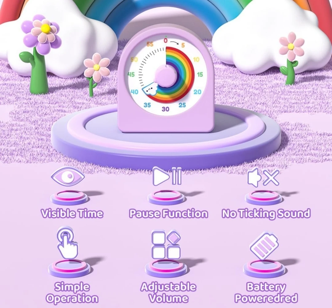 Rainbow Timer for Kids (pink) 🌱 - photo 4