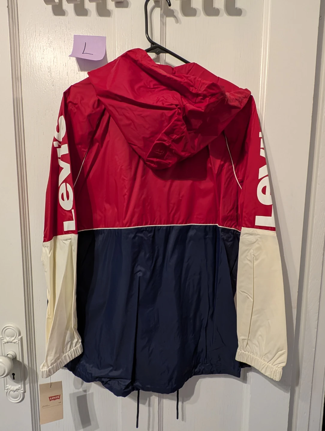 Levi's Color Block Windbreaker Jacket - Size L - photo 2